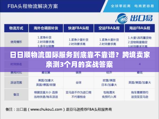 日日顺物流国际服务到底靠不靠谱?跨境卖家亲测3个月的实战答案 日日顺物流国际服务到底靠不靠谱?跨境卖家亲测3个月的实战答案