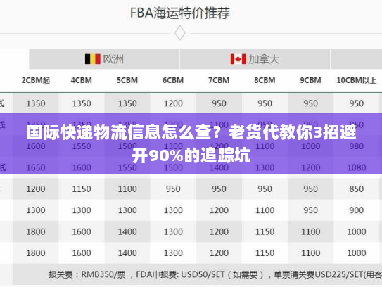 国际快递物流信息怎么查?老货代教你3招避开90%的追踪坑 国际快递物流信息怎么查?老货代教你3招避开90%的追踪坑