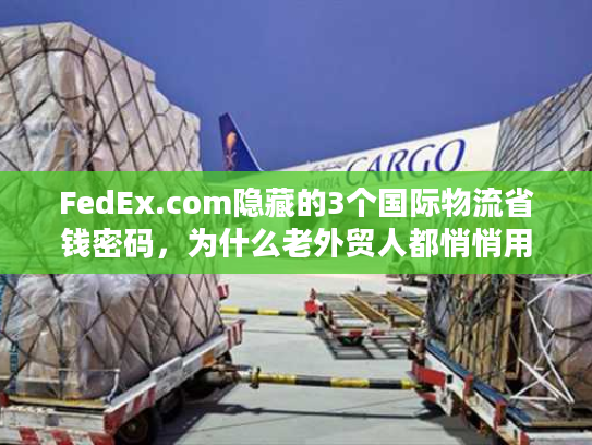 FedEx.com隐藏的3个国际物流省钱密码,为什么老外贸人都悄悄用? FedEx.com隐藏的3个国际物流省钱密码,为什么老外贸人都悄悄用?