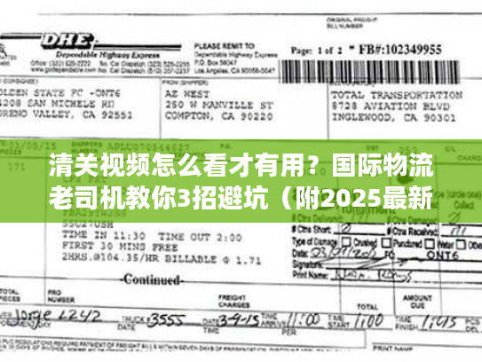 清关视频怎么看才有用？国际物流老司机教你3招避坑（附2025最新查验率数据）