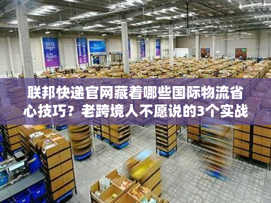 联邦快递官网藏着哪些国际物流省心技巧？老跨境人不愿说的3个实战秘密
