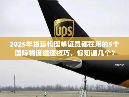 2025年货运代理单证员都在用的5个国际物流提速技巧，你知道几个？
