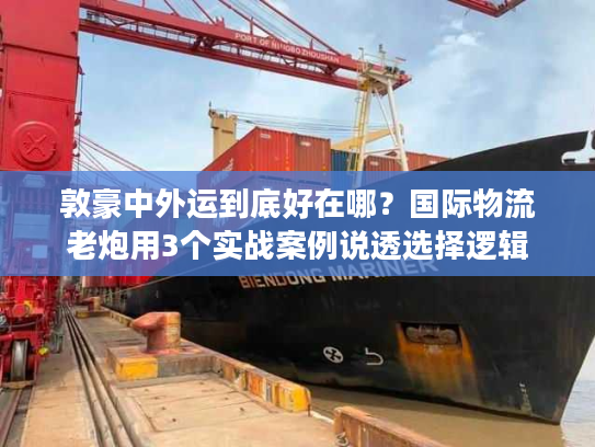 敦豪中外运到底好在哪？国际物流老炮用3个实战案例说透选择逻辑