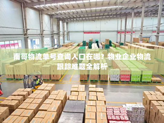 南哥物流单号查询入口在哪？物业企业物流跟踪难题全解析