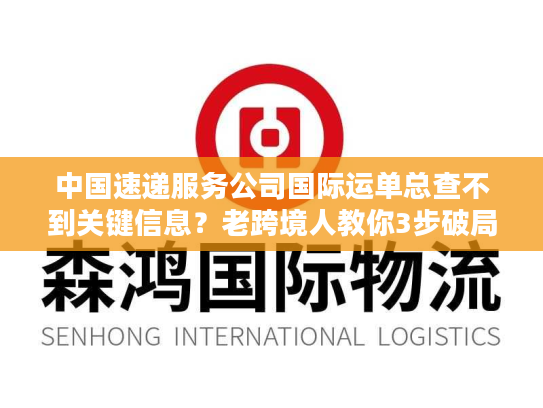 中国速递服务公司国际运单总查不到关键信息?老跨境人教你3步破局 中国速递服务公司国际运单总查不到关键信息?老跨境人教你3步破局