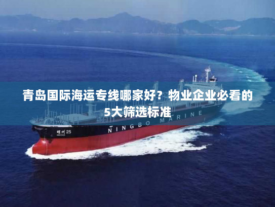 青岛国际海运专线哪家好?物业企业必看的5大筛选标准 青岛国际海运专线哪家好?物业企业必看的5大筛选标准