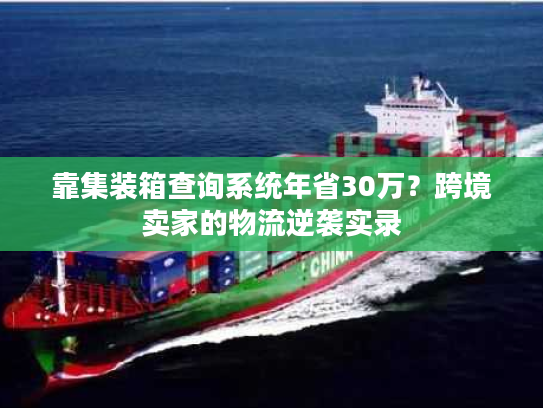 靠集装箱查询系统年省30万？跨境卖家的物流逆袭实录