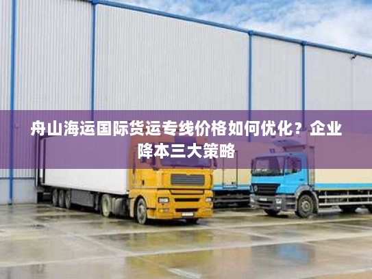 舟山海运国际货运专线价格如何优化？企业降本三大策略