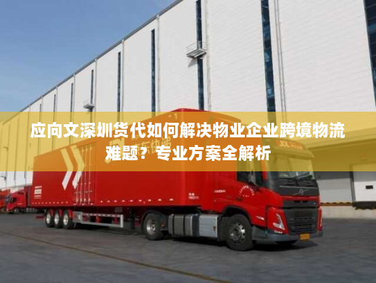应向文深圳货代如何解决物业企业跨境物流难题?专业方案全解析 应向文深圳货代如何解决物业企业跨境物流难题?专业方案全解析