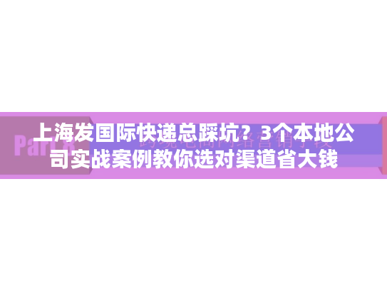 上海发国际快递总踩坑?3个本地公司实战案例教你选对渠道省大钱 上海发国际快递总踩坑?3个本地公司实战案例教你选对渠道省大钱