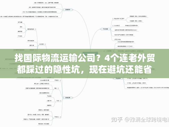 找国际物流运输公司？4个连老外贸都踩过的隐性坑，现在避坑还能省10万