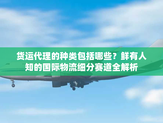 货运代理的种类包括哪些？鲜有人知的国际物流细分赛道全解析