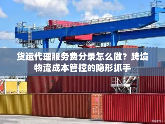 货运代理服务费分录怎么做?跨境物流成本管控的隐形抓手 货运代理服务费分录怎么做?跨境物流成本管控的隐形抓手