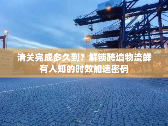 清关完成多久到?解锁跨境物流鲜有人知的时效加速密码 清关完成多久到?解锁跨境物流鲜有人知的时效加速密码