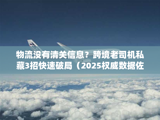 物流没有清关信息？跨境老司机私藏3招快速破局（2025权威数据佐证）