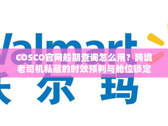 COSCO官网船期查询怎么用？跨境老司机私藏的时效预判与舱位锁定秘籍