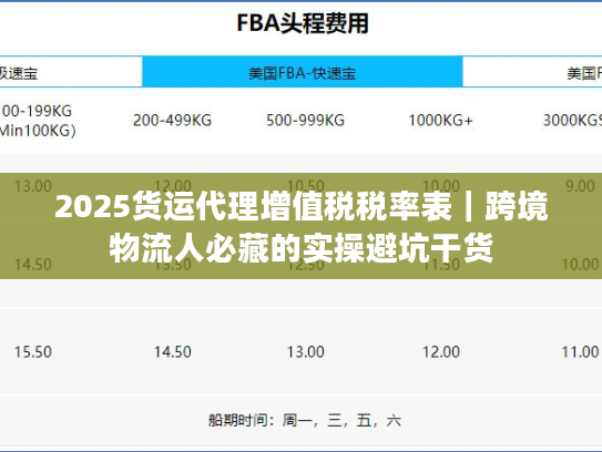 2025货运代理增值税税率表｜跨境物流人必藏的实操避坑干货
