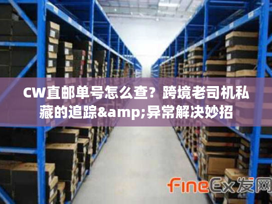 CW直邮单号怎么查？跨境老司机私藏的追踪&异常解决妙招