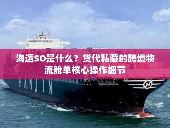 海运SO是什么？货代私藏的跨境物流舱单核心操作细节