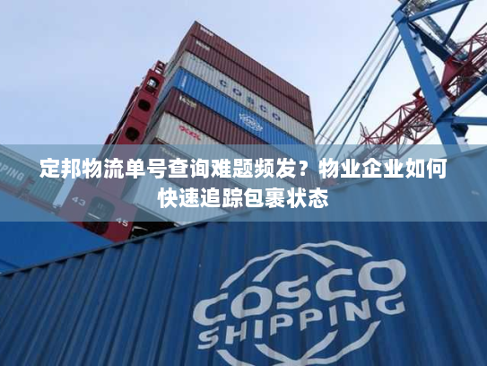 定邦物流单号查询难题频发？物业企业如何快速追踪包裹状态