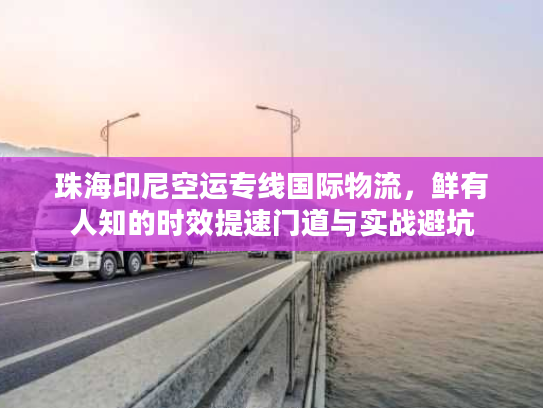珠海印尼空运专线国际物流，鲜有人知的时效提速门道与实战避坑