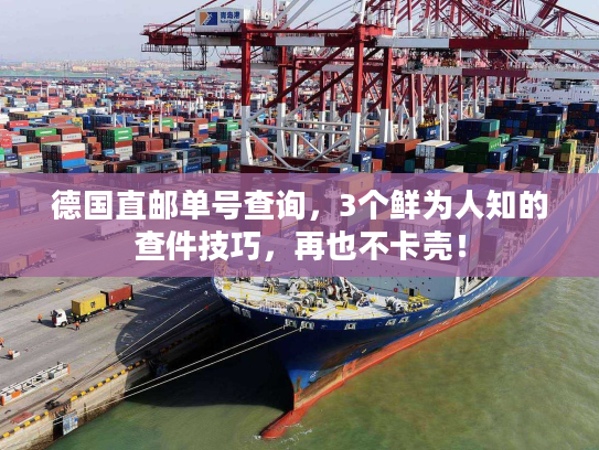 德国直邮单号查询，3个鲜为人知的查件技巧，再也不卡壳！