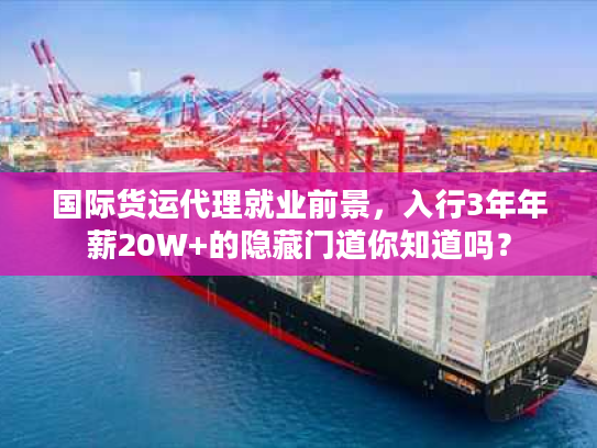 国际货运代理就业前景，入行3年年薪20W+的隐藏门道你知道吗？