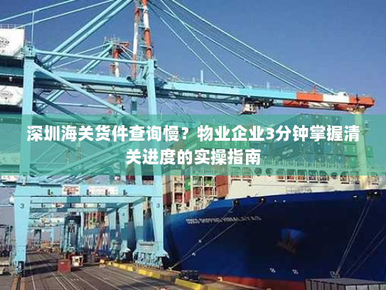 深圳海关货件查询慢？物业企业3分钟掌握清关进度的实操指南