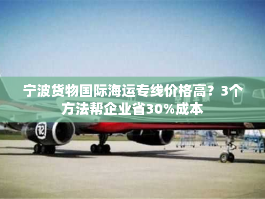 宁波货物国际海运专线价格高？3个方法帮企业省30%成本