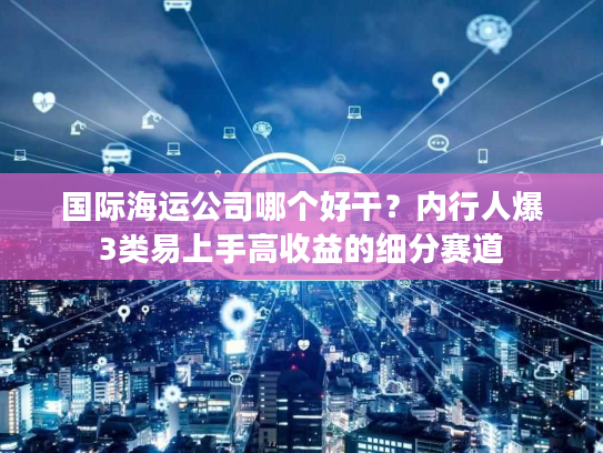 国际海运公司哪个好干?内行人爆3类易上手高收益的细分赛道 国际海运公司哪个好干?内行人爆3类易上手高收益的细分赛道