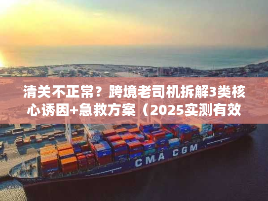 清关不正常？跨境老司机拆解3类核心诱因+急救方案（2025实测有效）