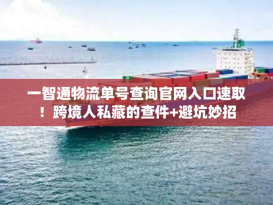 一智通物流单号查询官网入口速取！跨境人私藏的查件+避坑妙招
