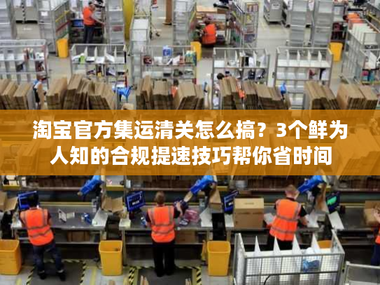 淘宝官方集运清关怎么搞？3个鲜为人知的合规提速技巧帮你省时间