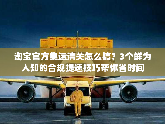 淘宝官方集运清关怎么搞？3个鲜为人知的合规提速技巧帮你省时间