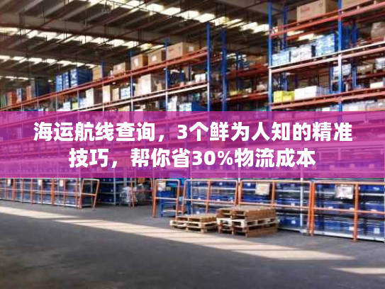 海运航线查询,3个鲜为人知的精准技巧,帮你省30%物流成本 海运航线查询,3个鲜为人知的精准技巧,帮你省30%物流成本