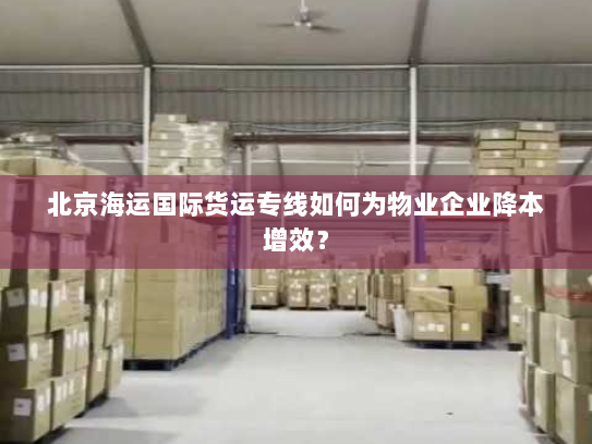 北京海运国际货运专线如何为物业企业降本增效？