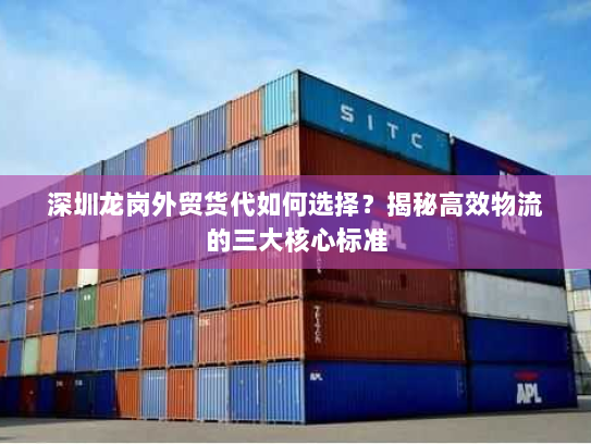 深圳龙岗外贸货代如何选择?揭秘高效物流的三大核心标准 深圳龙岗外贸货代如何选择?揭秘高效物流的三大核心标准