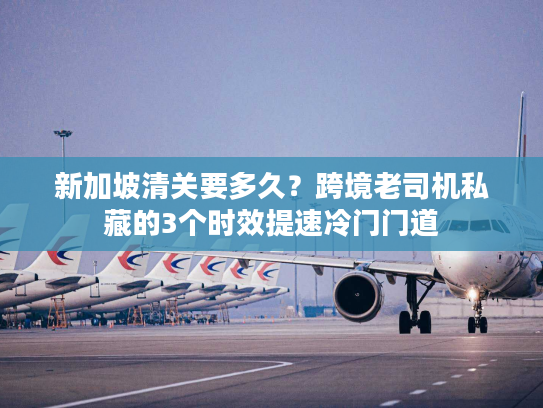 新加坡清关要多久?跨境老司机私藏的3个时效提速冷门门道 新加坡清关要多久?跨境老司机私藏的3个时效提速冷门门道