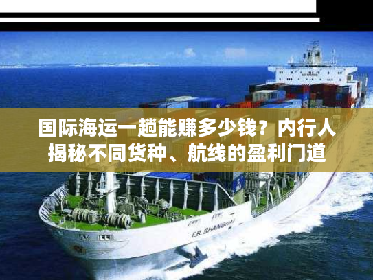 国际海运一趟能赚多少钱？内行人揭秘不同货种、航线的盈利门道