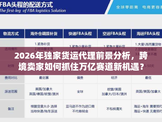 2026年独家货运代理前景分析，跨境卖家如何抓住万亿赛道新机遇？