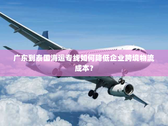 广东到泰国海运专线如何降低企业跨境物流成本? 广东到泰国海运专线如何降低企业跨境物流成本?