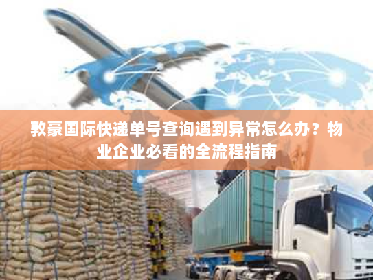 敦豪国际快递单号查询遇到异常怎么办?物业企业必看的全流程指南 敦豪国际快递单号查询遇到异常怎么办?物业企业必看的全流程指南