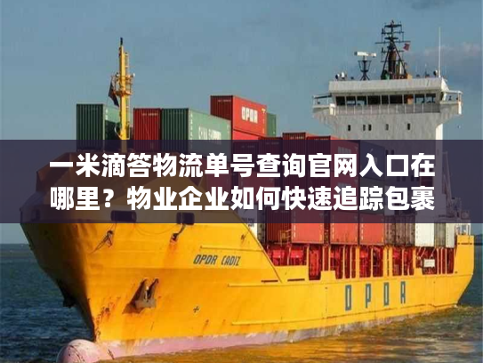 一米滴答物流单号查询官网入口在哪里？物业企业如何快速追踪包裹