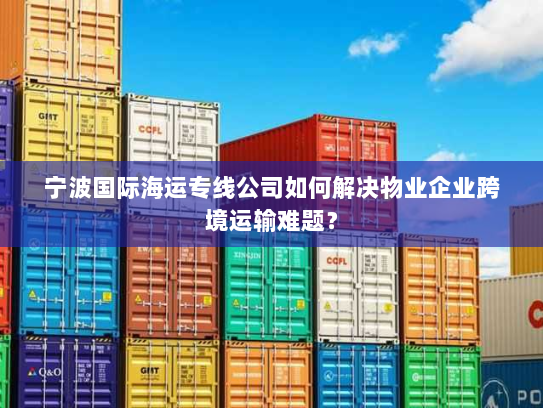 宁波国际海运专线公司如何解决物业企业跨境运输难题？