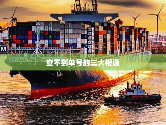查不到单号的三大根源