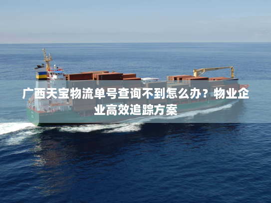 广西天宝物流单号查询不到怎么办？物业企业高效追踪方案