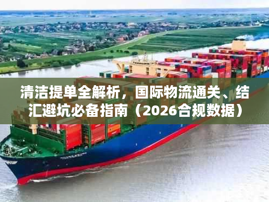 清洁提单全解析，国际物流通关、结汇避坑必备指南（2026合规数据）