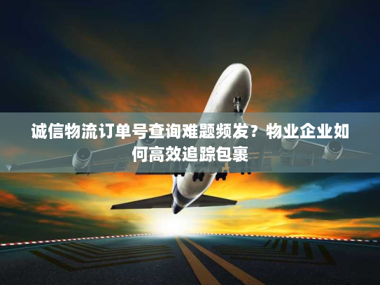 诚信物流订单号查询难题频发?物业企业如何高效追踪包裹 诚信物流订单号查询难题频发?物业企业如何高效追踪包裹