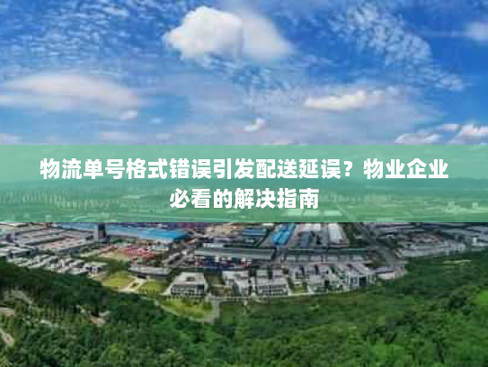 物流单号格式错误引发配送延误？物业企业必看的解决指南