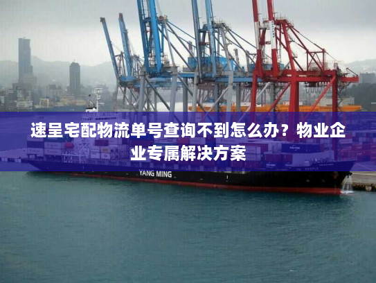 速呈宅配物流单号查询不到怎么办?物业企业专属解决方案 速呈宅配物流单号查询不到怎么办?物业企业专属解决方案